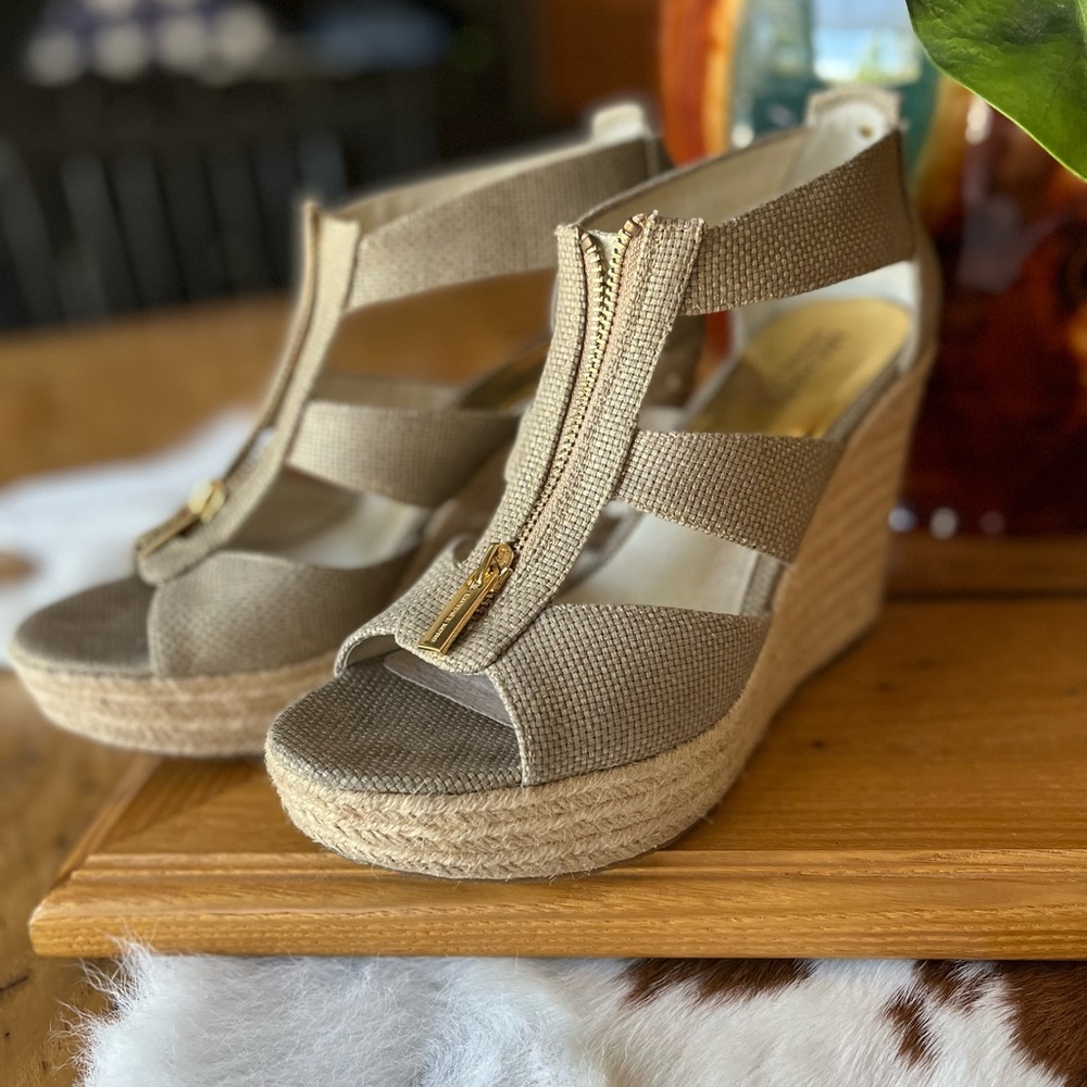 Michael Kors size 9 wedge sandals.